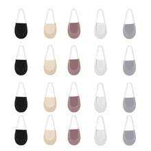 5 Pairs Of High-Quality Solid Color Invisible Breathable Anti Slip High Heels For Women In Summer, Ice Silk Thin Half Palm Suspender Socks - Multicolor - View 15