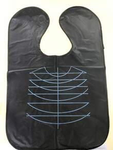 3/1 pièce Cape de salon professionnelle pour coloration et teinture des cheveux avec fermeture magnétique, coupe ample pour adultes - Noir - Voir 1