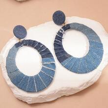 1 Pair Western Cowboy Punk Style/Casual Fashion Exaggerated Earrings, Handmade Oval Cowgirl Earrings, Suitable For Daily Wear Or Parties, A Gift For Women - Punk Cowboy - View 8