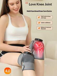 Wireless Heated Knee Massager, Knee Pain Relief Therapy, Self-Heating Knee Brace For Arthritis And Old Cold Legs, Electric Heated Knee Massager With LCD Temperature Control, Knee Heating Therapy Massager - Multicolor - View 9