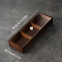 Multi-Layer Wooden Snack Storage Box With Transparent Lid - Compartmentalized Container For Nuts, Candies And Dry Foods. Fashionable And Durable Wooden Material: Organize Snacks, Keep Them Fresh. Stackable/Detachable: Ideal For Home, Parties And Kitchen Use. Easy To Clean: Great For Daily Use, Parties And Decorative Storage! - Maroon - View 12