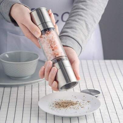 Pimientero Doble Molino Pimienta Sal Grano Especiero Cocina