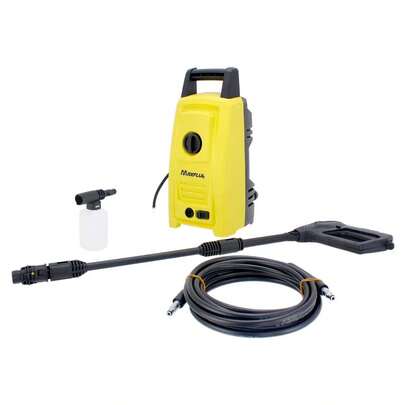Hidrolavadora eléctrica Maxflu 16300 de 1750 PSI ideal para limpieza profunda de autos, patios, pisos y fachadas. Potente, compacta y fácil de usar para el hogar.