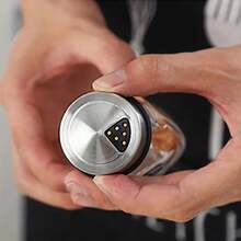 Organizator rotativ premium pentru condimente - Set de 7 piese cu borcane durabile - Accesați fără efort condimentele - Depozitare în bucătărie care economisește spațiu pentru blat sau dulap - Design modern, ideal pentru casă și cămin - Multicolor - Vizualizare 8