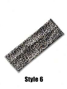 Retro Leopard Print Headband, Fashionable Street Hot Girl Headdress, Sweat-Absorbing Elastic Headband For Sports, Sweet And Cool Hot Girl Leopard Print Headband, Elastic Fashion European And American Retro Headband, Fabric, Sports, Yoga Sweat-Proof Headband, Bathroom Wash, Face Wash Essential, Shopping, Travel, Business Trip, Work, Dining Essential Women Bandanas Makeup Hair Accessories Spa Hair Bands,Festival,Birthday - Multicolor - View 18