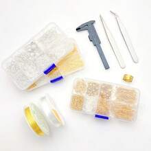 17 piezas Kit de Fabricación de Joyas DIY, Incluye Pulsera, Collar, Accesorios con Cuentas, Herramientas y Materiales de Manualidades - Combinación de paquetes de materiales - Ver 1