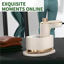 ISRBV Mini Portable Travel Steam Iron, Small Portable Steamer, Perfect For Travel, University, Dorm, And Home Use, Also Suitable For Clothing Steaming (White). - View 7