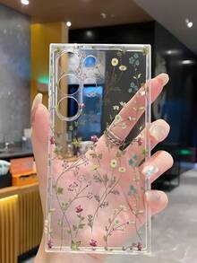 时尚防震手机壳，花朵图案，单件装，艺术花卉图案软壳，兼容华为荣耀、红米、三星Galaxy A04e/12/A13/A14/A34/A50/A52/A53/A54/S21/S22/S23/S24/S25/S25Ultra/S25FE/S26/S26 Plus/S26 Ultra/S26 Edge、6A/7A/8A、12T/13T/15T/15T Pro，国际版，非国内版。 - 無色 - 查看 7