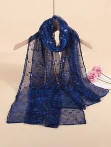 1 pieza Pañuelo de mujer ligero de unicolor con lunares y lentejuelas, adecuado para uso diario como pañuelo para la cabeza, bufanda para el cuello, chal de playa, para todas las estaciones - Multicolor - Ver 15