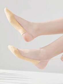 5 Pairs Women Invisible No-Show Socks, Non-Slip Thin Thick Cushion Liner Socks For High Heels & Flats, Breathable Summer - Multicolor - View 14