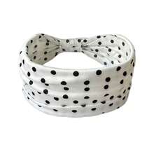 1/4pcs Classic Retro Solid Color Polka Dot Women Headband Hair Accessories, Dot Print Wide Simple Fashion Headscarf, Suitable For Sports, Yoga, Daily Wear Women Bandanas Women Hair Band Women Head Scarf Work Out Sweatband - Multicolor - View 14