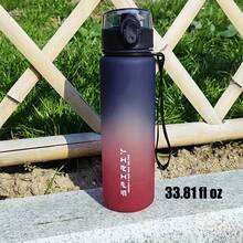 1升渐变色运动水壶 | 时尚耐用的PC材质，大容量 | 手洗，适合徒步和露营 1000毫升/650毫升户外运动露营徒步水壶 大容量便携式运动水杯 男女通用渐变色，带刻度，编织提手，适合户外活动、休闲、跑步、健身、节日礼物 - 彩色 - 查看 11