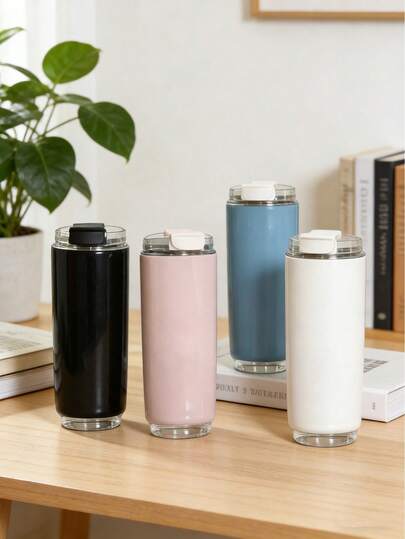 Large Capacity Insulated Travel Mug | Stainless Steel Leak-Proof Design, Long-Lasting Cold/Hot Drink Preservation, Spill-Proof For Car, Office, Business Trip, Commute - Your All-Purpose Temperature Companion