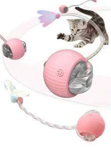 1 quả bóng đồ chơi cho mèo có quỹ đạo khó đoán, bóng trọng lực tương tác, đồ chơi điện tự động cho mèo, bóng thông minh, thích hợp để chơi và giải trí, màu ngẫu nhiên. - Nhiều màu - Xem 14