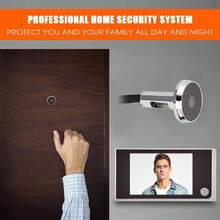 Peephole Viewer Doorbell Mini HD Smart Security Camera 3.5 Inches Indoor LCD Screen - B08KXXJDFV - View 5