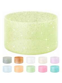 1pc Silicone Insulated Cup Sleeve, Anti-Slip Base Thick Protective Cover, Enhanced Stability And Safety. Silicone Bottle Sleeve, Bottom Protective Cover, Compatible With Flashing Cup Sleeve, Ice Cup Sleeve, Sports Water Bottle Sleeve, Tumbler Sleeve, Car Cup Sleeve. - Transparent Flash - View 11