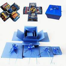 DIY Surprise Gift Box For Birthday, Wedding, Proposal - Explosion Box, Containing Holiday Candies, Snacks Series, And Paper Art Cover - Black - View 3