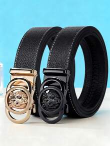 男士合金自动扣皮带 - 虎形扣，轻盈奢华，时尚高端商务皮带，47英寸，牛仔皮带。适合派对聚会和办公室通勤，经久耐用 - 是节假日和周年纪念日送给男友、父亲和家人的完美之选。 - 彩色 - 查看 7