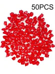50 viên đá quý nhỏ màu đỏ nhân tạo, đá acrylic trong suốt hình kim cương, thích hợp cho Ngày Valentine, trang trí bình hoa cưới, trang trí bàn làm việc và phông nền, trang trí bình hoa trưng bày đám cưới. - Nhiều màu - Xem 9