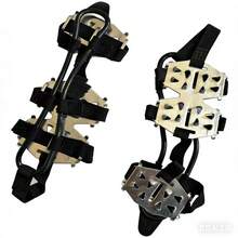 24齿锰钢户外雪钉防滑冰爪鞋套 - 黑色 - 查看 4