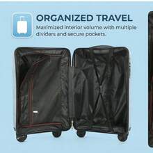 20 And 14 Inch Luggage & Cosmetic Storage 2pcs Set, With Spinner Wheels, Carry-On Size Suitcase Travel Suitcase Suitcases Suit Case Travel Luggage Carry On Suitcase Carry On Hand Luggage Suitcase Set Luggage Set Luggage Bag - Blue - View 7