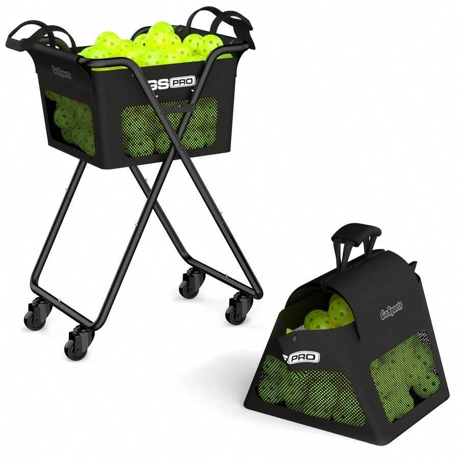 Ball Caddy With Wheels Portable Cart Holds 140 Pickleballs Or 175 Tennis Balls - B0CKM2VT5F - View 1
