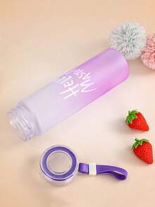 Ombre Deer Pattern Plastic Cup, Student Water Bottle, Household Portable Leak-Proof Travel Mug - Multicolor - View 10