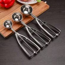 3pcs Stainless Steel Ice Cream & Cookie Scooper With Trigger Release - Heavy-Duty Scoop Suitable For Baking, Dessert Making, Cake Decorating - Hygienic Scoops, Baking Tools & Kitchen Utensils - 3pcs - View 8