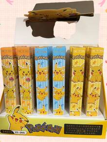 3-In-1 Pikachu Pokemon Blind Box Pen, 1pc Cute Pokemon Cartoon Pattern Notebook With High-Quality Paper, Quick-Drying Retractable Ballpoint Pen, Back To School Stationery Gift