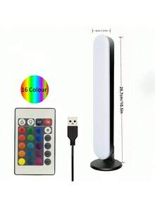 Modern USB Powered RGB LED Mood Light Strip With Remote Control - Remote Control Desk And Bedside Lamp For TV, Computer And Bedroom Nighttime Ambiance, Infrared Sensor Lamp, Bedroom Lighting | Modern RGB Lamp | Plastic Lampshade, Bedroom Table Lamp - One Size - View 9