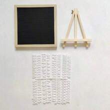 Ensemble de tableau à lettres en feutre de 10 pouces avec 170 lettres - Cadre en bois, tableau à lettres en feutre DIY pour messages interchangeables, convient pour le 100e jour du bébé, l'anniversaire, le mariage et la décoration de fête - Multicolore - Voir 1