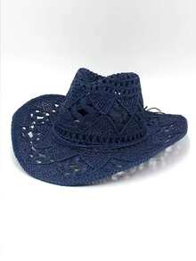 1顶男女通用巴拿马草帽，饰有串珠镂空装饰，时尚透气，适合日常佩戴、海滩、露营、主题公园、派对等场合。（帽链可定制） - MZ197+ML43 - 查看 16