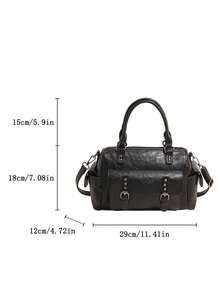 Ny trendig, avslappnad, minimalistisk, lätt och mångsidig axelväska för kvinnor - Svart - Visa 7