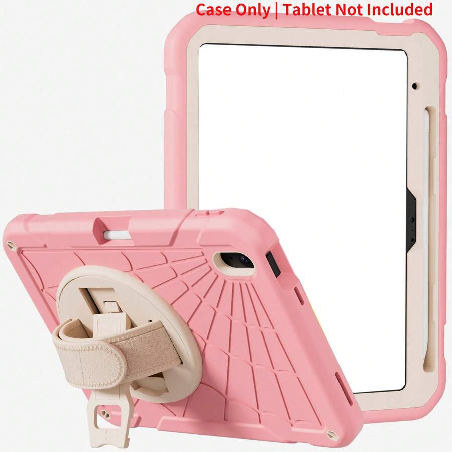 1个保护壳，兼容iPad Mini 6/Mini 7 8.3英寸”、“兼容iPad 5/6/7/8/9/10/11 9.7英寸/10.2英寸/10.9英寸/11英寸”、“兼容iPad Mini 7 2022/2024款，带笔槽、360°旋转手带和支架”、“兼容iPad Air2/Pro/5/6 9.7英寸”、“兼容iPad Mini 7 (A17 Pro) 8.3英寸 2024款”、“兼容iPad A16 11英寸 2023款（粉色+白色）” - 粉白(不含肩帶) - 查看 1