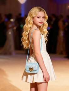 1pc Fashionable Flap Closure Shoulder Bag For Girls, Glitter Small Crossbody Bag Suitable For Parties, Festivals, Daily Use - A - View 5