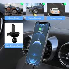 15W Magnetic Wireless Car Charger Compatible With Apple 17/16/15/14/13/12 Series Car Navigation Mount Phone Holder Automotive Phone Accessories Essential Gear For Drivers - one-size - View 9
