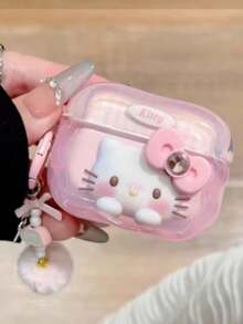 Sanrio 1pc Cute 3D Butterfly, KT Cat & Apple Earphone Case