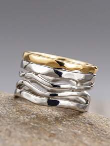 1 pieza Anillo de moda para mujer, adecuado como regalo del Día de San Valentín, accesorio para fiesta de aniversario de boda - 1# - Ver 4