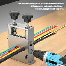 Máquina pelacables manual o pelacables accionado por taladro con 6 canales para cables de desecho de 1-17 mm - Plateado - Ver 5