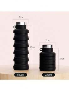 1个，16.91盎司可折叠水瓶，硅胶伸缩杯，便携式可折叠旅行水瓶 - 彩色 - 查看 11