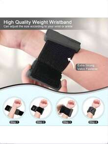 Adjustable Wrist/Ankle Weights, 2lbs Wearable Arm/Leg Weights (1lb Each), Suitable For Walking, Running, Pilates, Yoga And Home Gym Exercises - Multicolor - View 6