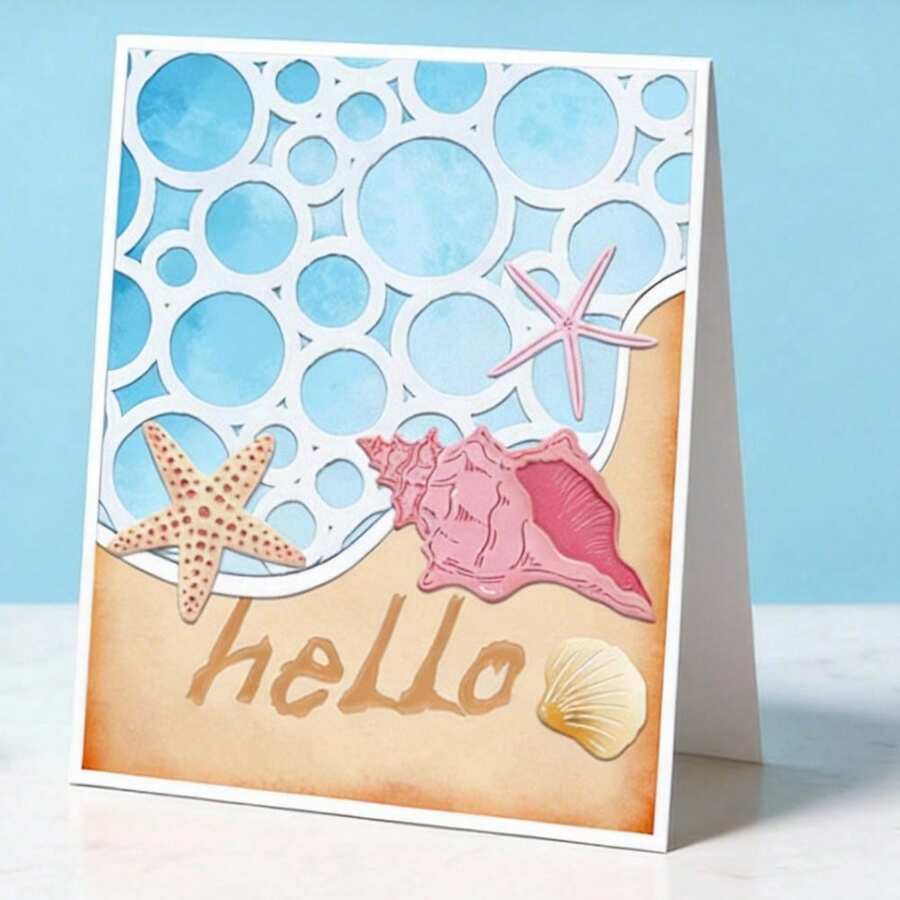 Creative Bubble Backdrop Cutting Dies, DIY Scrapbooking Album And Embossing Stencil, Greeting Card Making Tool, Card Paper Cutting Crafts ,Gift Card Making Template Die Cuts. - Silver - View 1