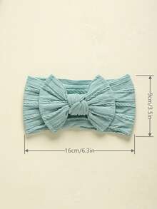 5pcs/Pack Multicolor Floral Print Bow Baby Headbands, Super Cute & Fashionable, Soft & Breathable For Infant, Ideal For Photos & Gifts - White Light Blue-green Series - View 2