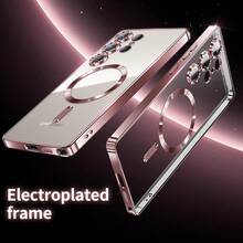 这款奢华磁吸无线充电手机壳兼容三星 Galaxy S25FE、A17、S25、S25Edge、S25Plus、S25Ultra、S24、S24Ultra、S24Plus、S24FE、S23FE、S23Ultra、S23Plus、S22Ultra、S20FE、S21FE、S21Ultra、A16、A26、A36、A56、A15、A25、A35、A55、A14、A34、A54、Note10、Note10Plus、Note20、Note20Ultra 等机型。采用透明防摔 TPU 材质，并带有镜头保护涂层。 - 玫瑰金 - 查看 6