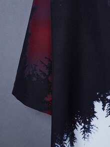 Bata de estilo chino retro budista casual para hombres, nueva bata de playa de verano estilo Hanfu chino mejorado, bata de casa casual tipo kimono - Negro - Ver 5