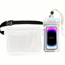 2pcs/Set Waterproof Phone Pouch + 4-Layer Waterproof Phone Bag, With Air Cushion Floating, Minimalist Design, Suitable For Water Activities, Swimming, Rainy Days, Beach, Skiing And Other Scenarios - Multicolor - View 5