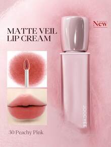Son kem lì JOOCYEE MATTE VEIL LIP CREAM hương kẹo bông gòn, lớp nền lì, dưỡng ẩm, nhẹ nhàng, lâu trôi, không bết dính, lý tưởng cho phụ nữ. - #30 Hồng đào - Xem 2