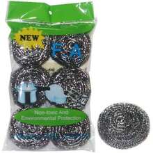 12 Pcs Stainless Steel Scrubber, Steel Wool Scrubber, Scouring Pads, Metal Kitchen Scrubbers Dishes, Metal Sponge, Steel Wool Scrubber Cleaning Dishes Pots Kitchen Sinks Pans Ovens - Bạc - Xem 5