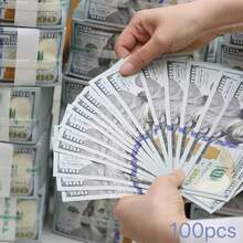 100pcs Large $100 Bill Replica, 100pcs 11.5*4.8cm $100 Prop Replica (For Party Games), 5 Bundles Mini $100 Prop Replica, $100 Bill Prop Paper, Movie Prop Paper, Home Decor Prop Paper, Suitable For Collection Display, Holiday & Birthday Gifts
