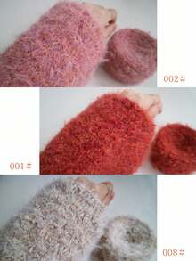 Loop Yarn Handmade DIY Yarn Ball, Soft Skin-Friendly Yarn, Used For Knitting And Crocheting Bags, Scarves, Sweaters, Hats, Handmade Brooches And Other Items, 50g/ Roll. Explain - Multicolor - View 5